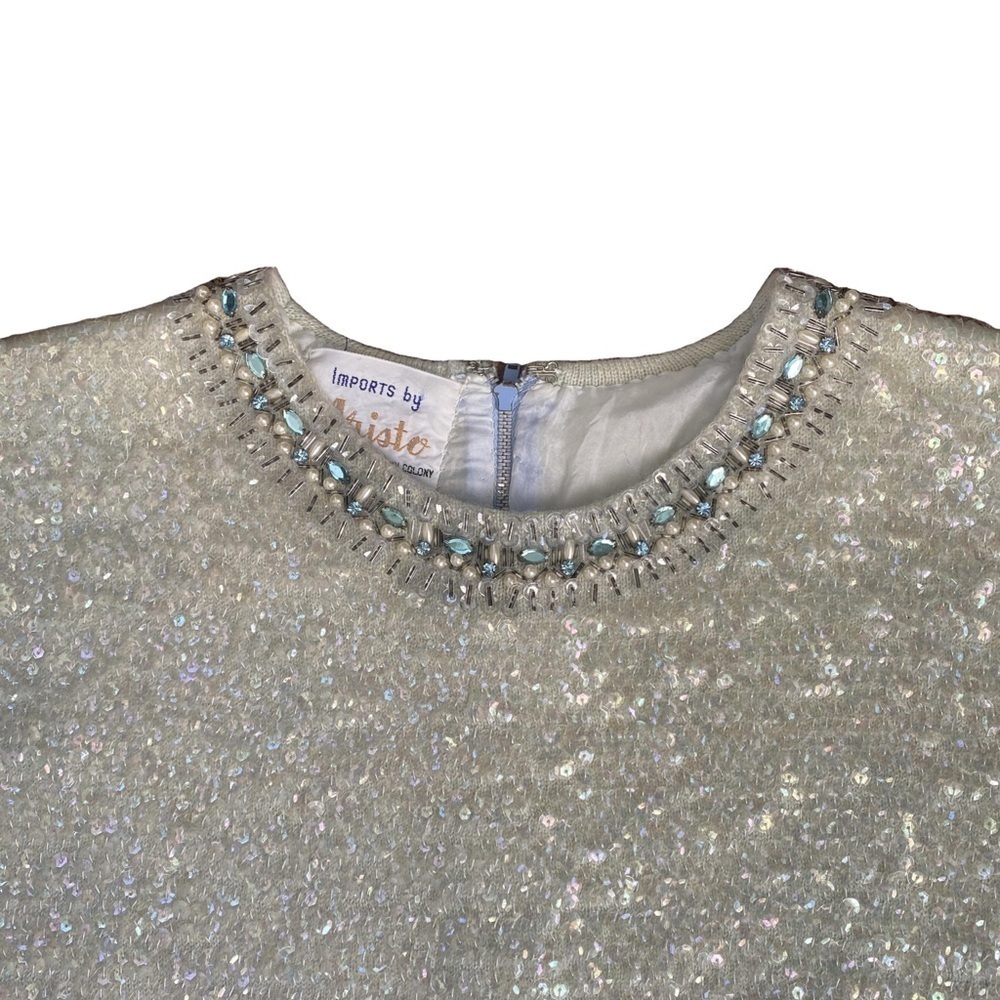 Vintage Sequin and Beaded Shell Size Large Imports by Aristo Brand Flapper Style - Picture 2 of 8